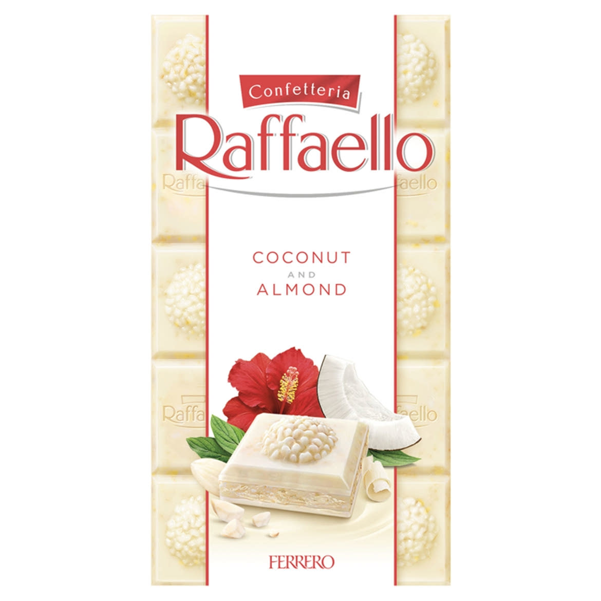 Raffaello Prémium táblás fehér csokoládé kókuszos-mandulás krémmel töltve