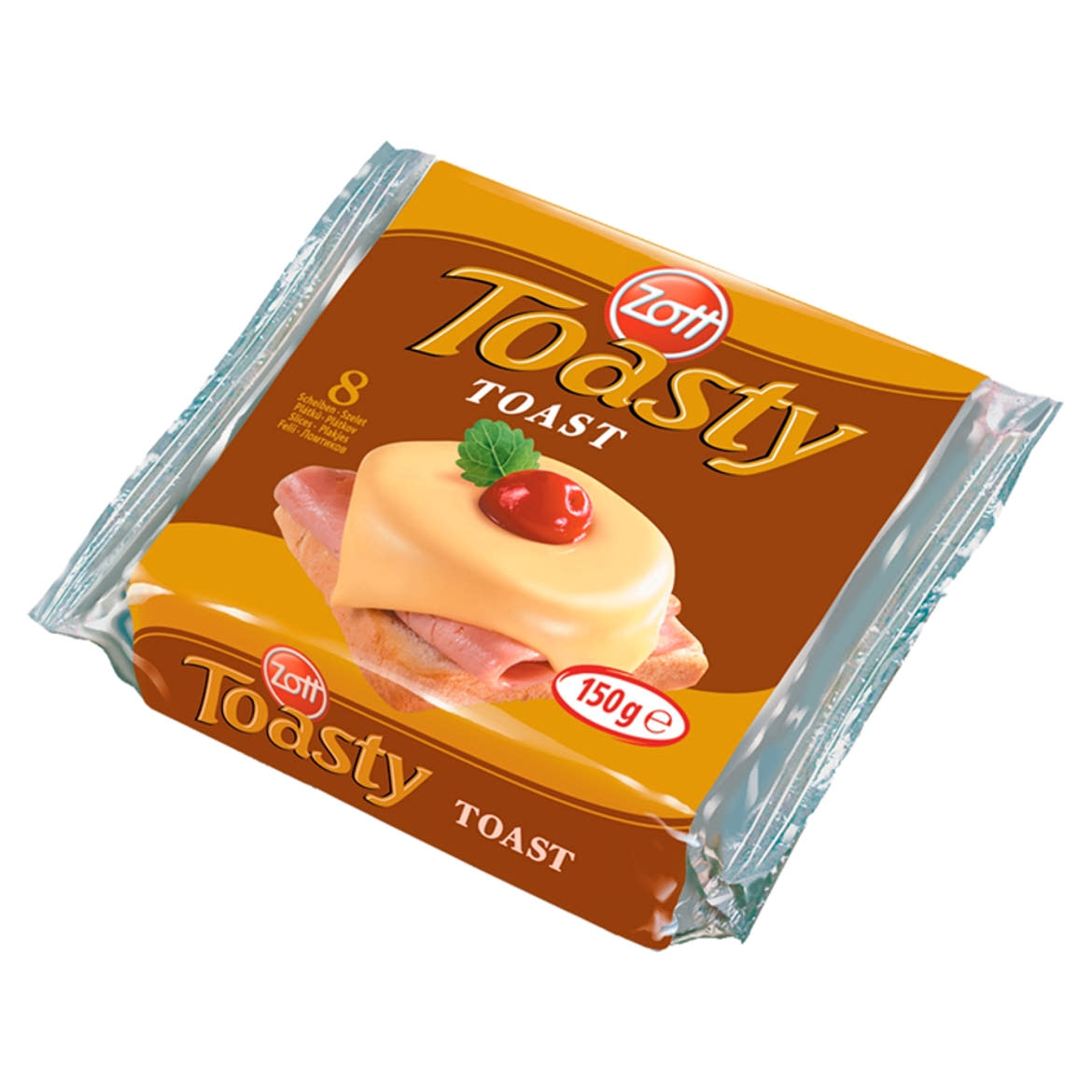 Zott Toasty Toast zsíros ömlesztett sajt 8 x 18,75 g
