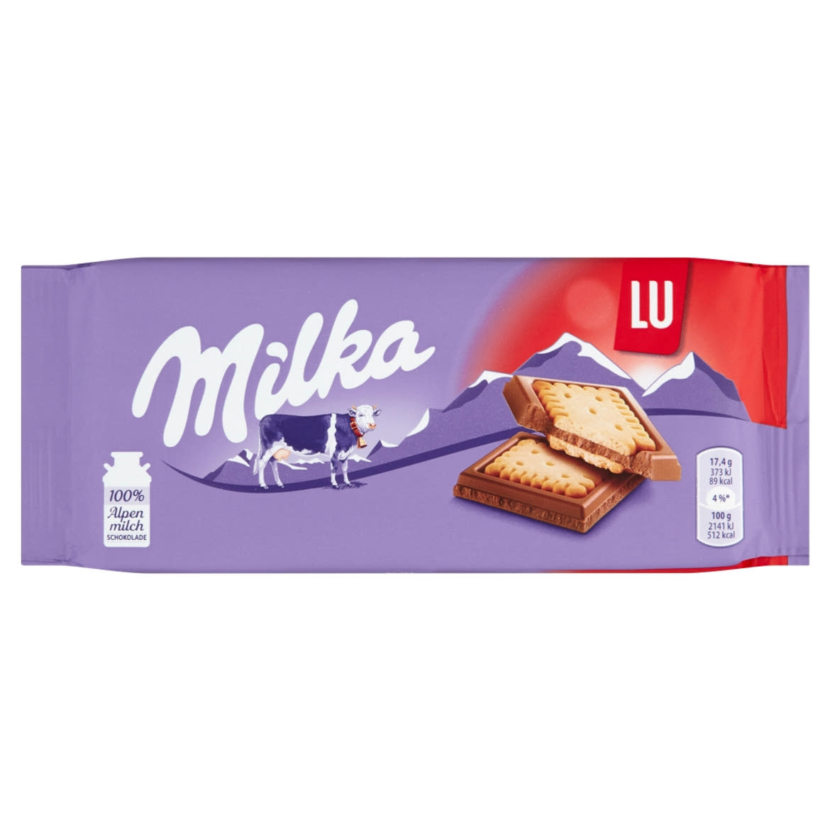 Milka alpesi tejcsokoládé ropogós keksszel
