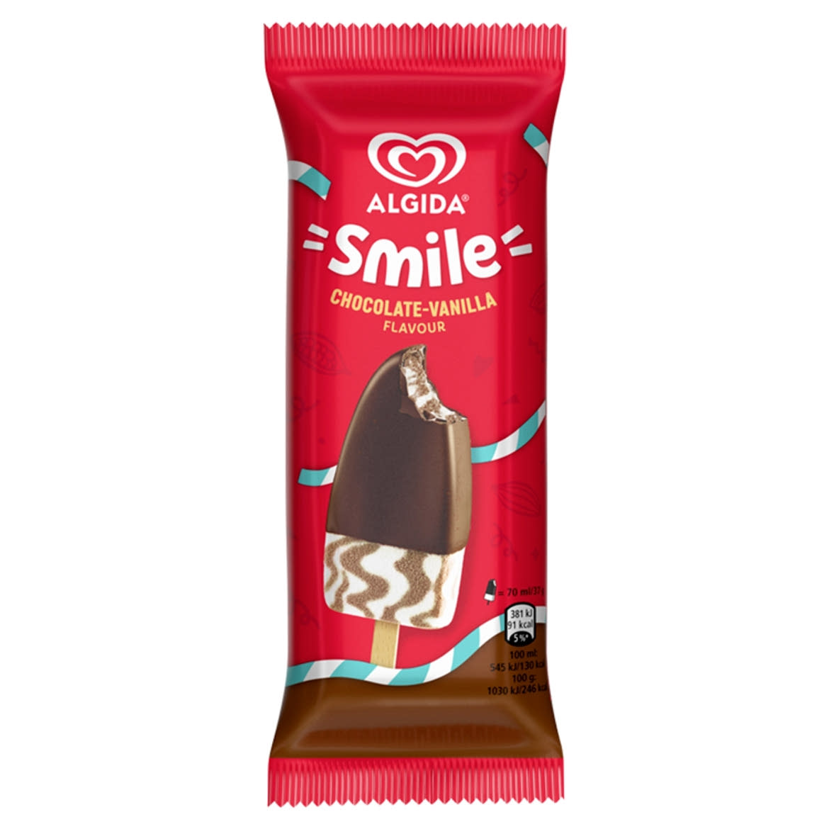 Algida Smile pálcikás jégkrém Csokoládé-Vanília ízű
