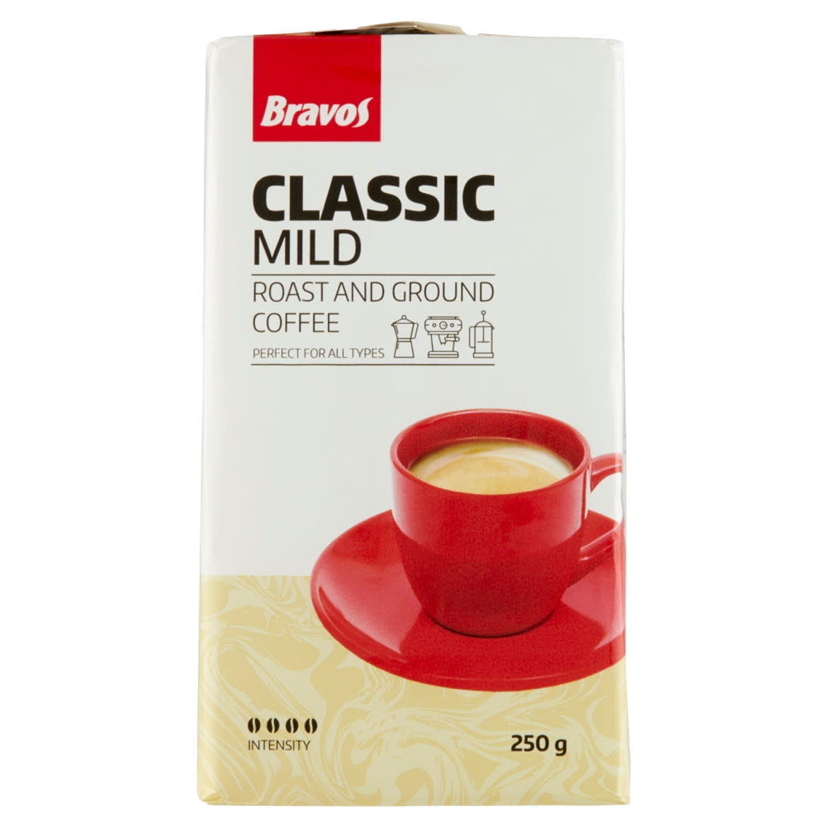 Bravos Classic Mild őrölt, pörkölt kávé