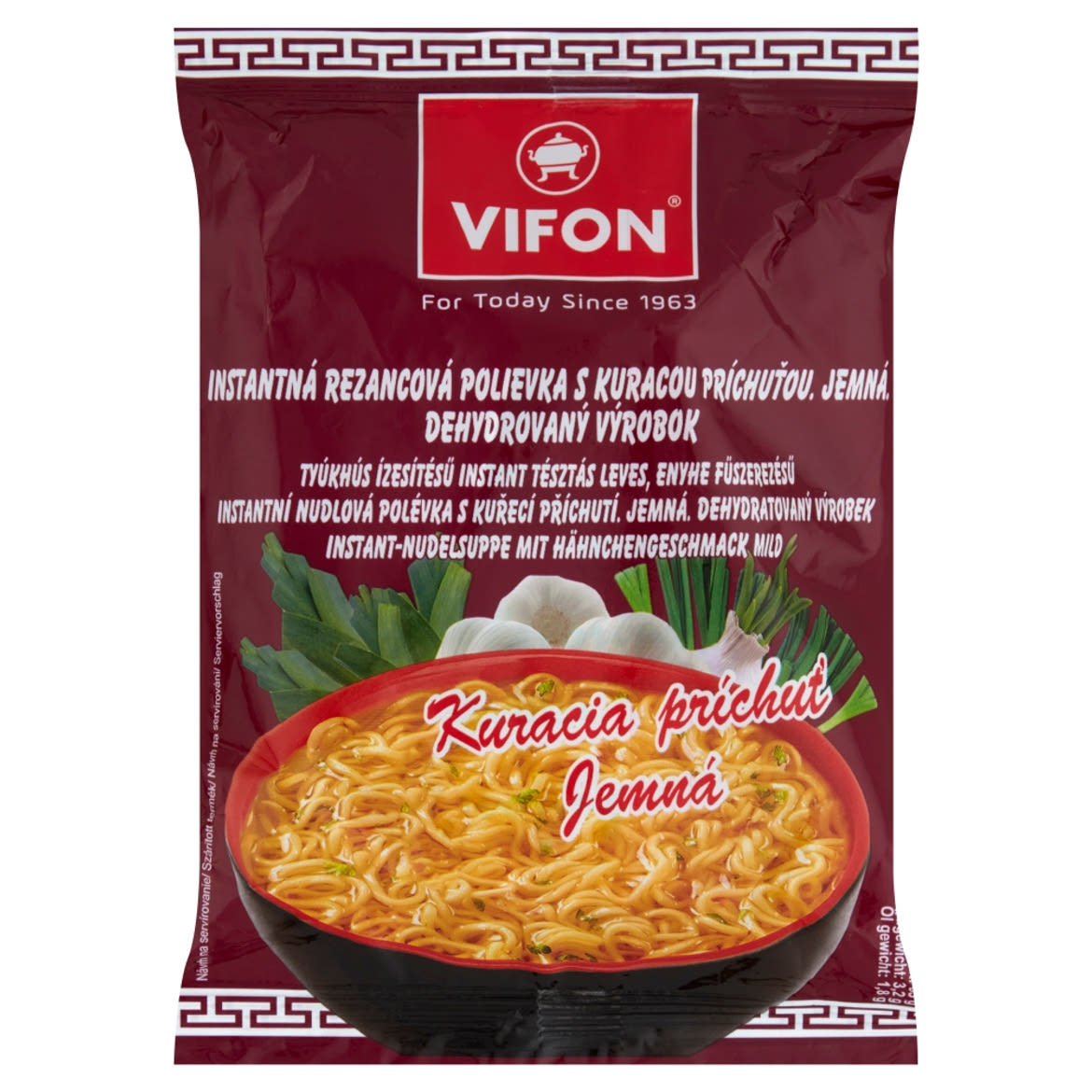 Vifon tyúkhús ízesítésű instant tésztás leves, enyhe fűszerezésű