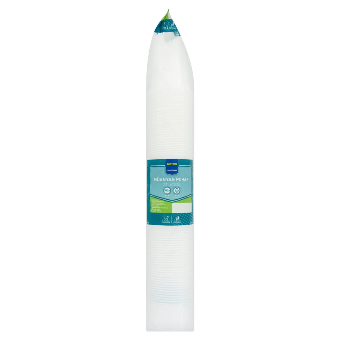 Metro Professional átlátszó műanyag pohár 200 ml
