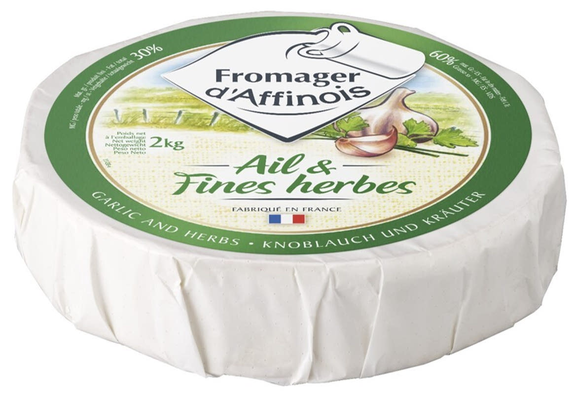FROMAGER AFFINOIS Fokhagymás,zöldfűszeres lágy sajt