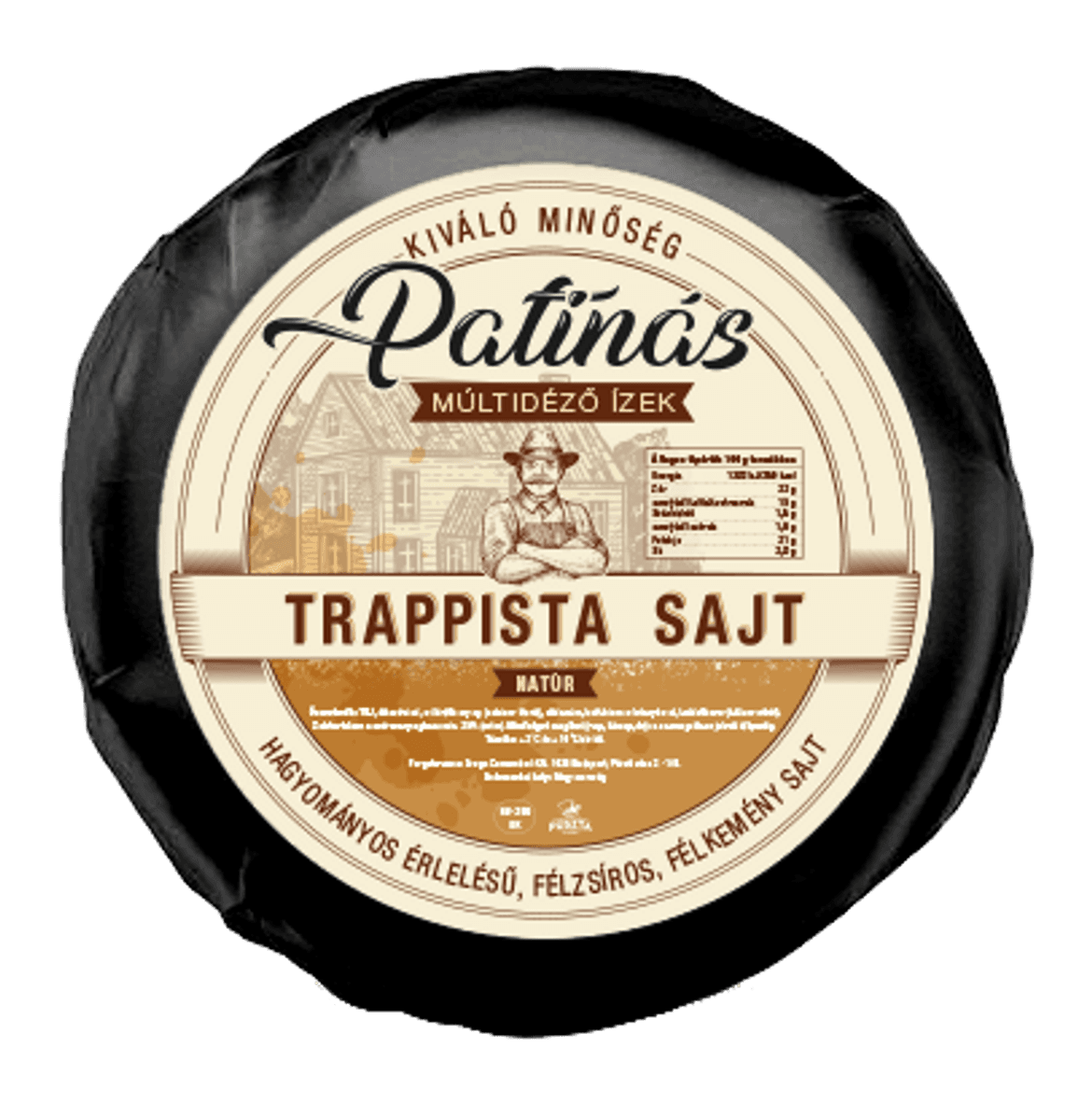Patinás trappista sajt