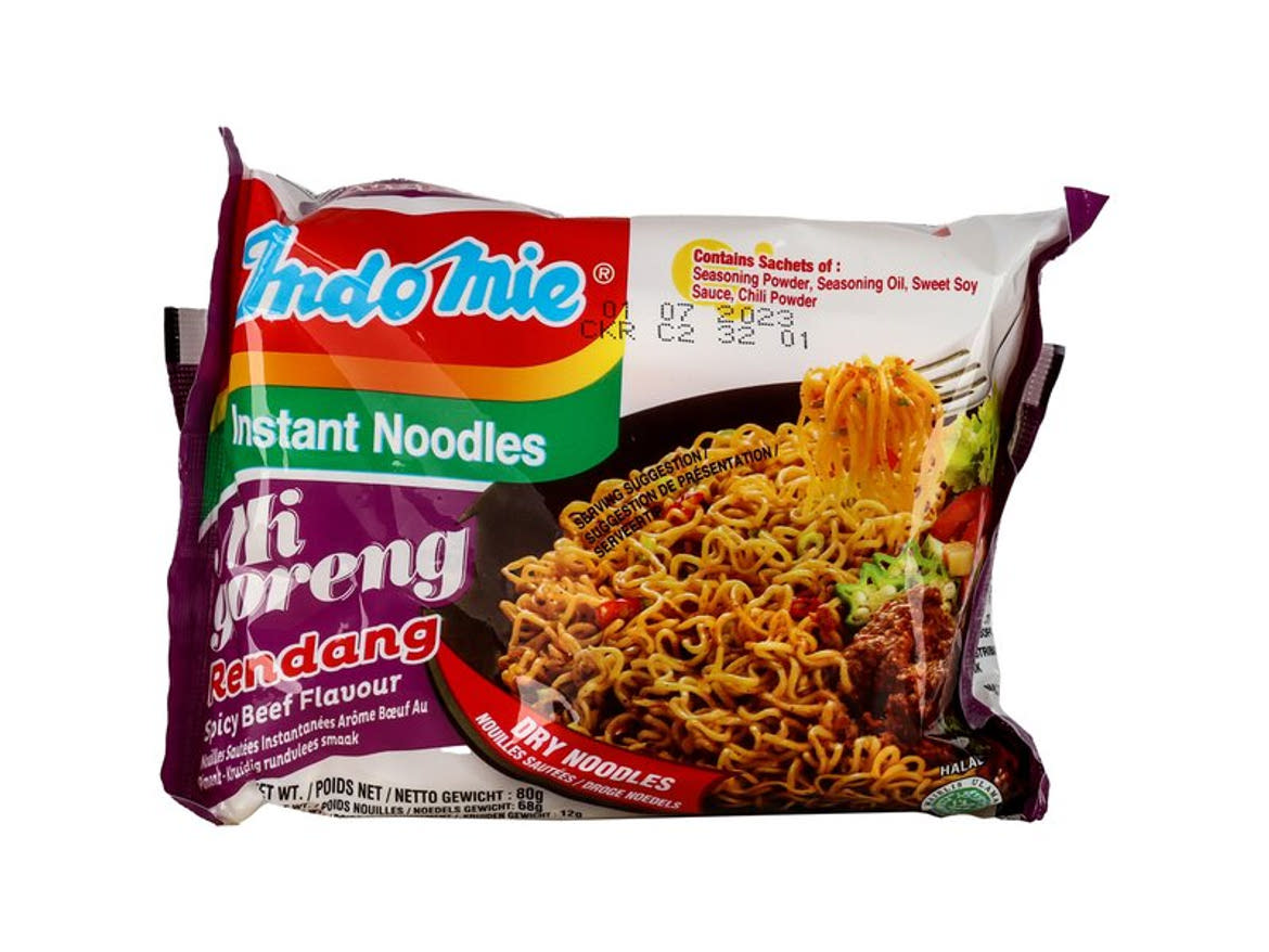 Indomie Instant noodles Mi goreng rendang Spicy Beef flavour