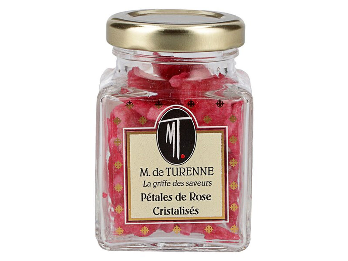 Marguerite de Turenne kandírozott rózsaszirom