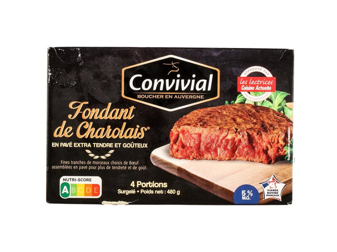 Convivial Fagyasztott formázott Charolais marhahús szeletek120g