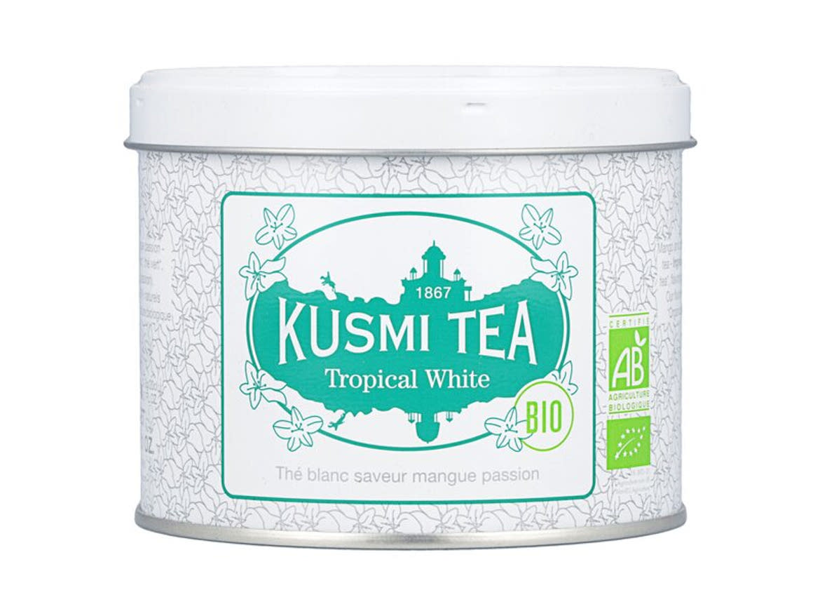 Kusmi Bio Tropical White szálas fehér tea mangó és maracuja ízesítéssel