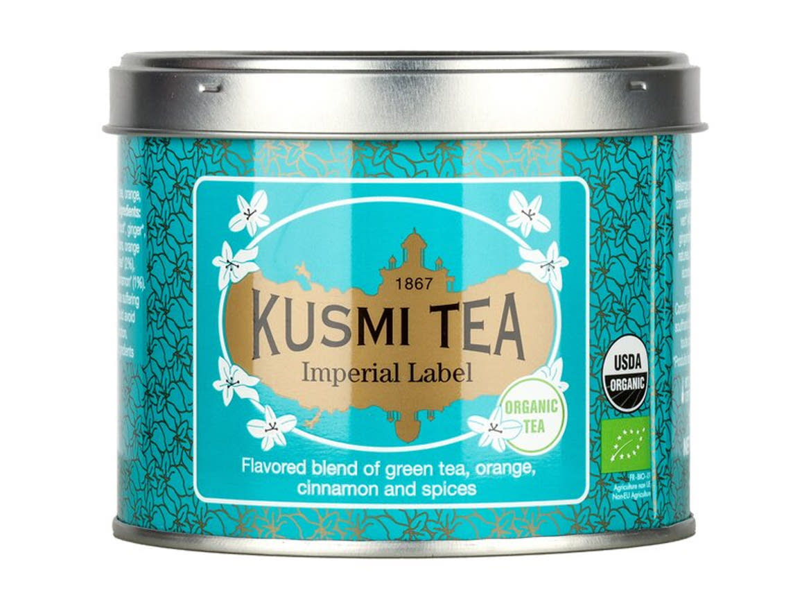 Kusmi Bio Imperial Label szálas zöld tea naranccsal, fahéjjal és fűszerekkel