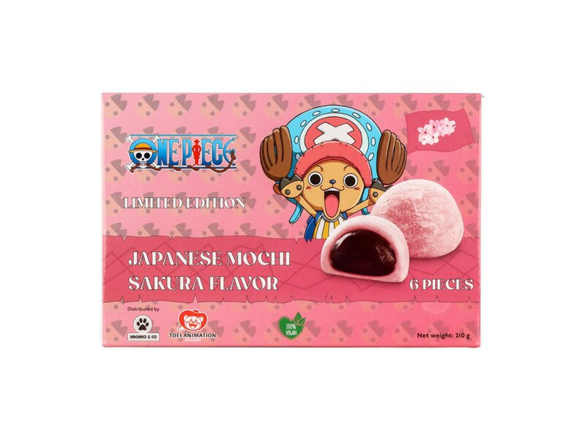 One Piece Cseresznyefavirág ízesítésű japán mochi (ragacsos rizses sütemény) 210g