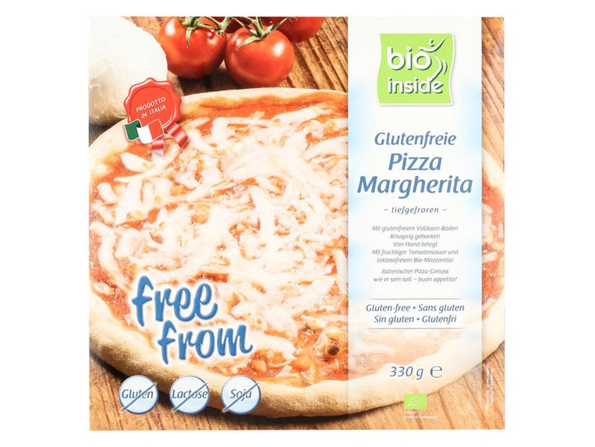 BioInside Bio fagyasztott, gluténmentes Margherita pizza