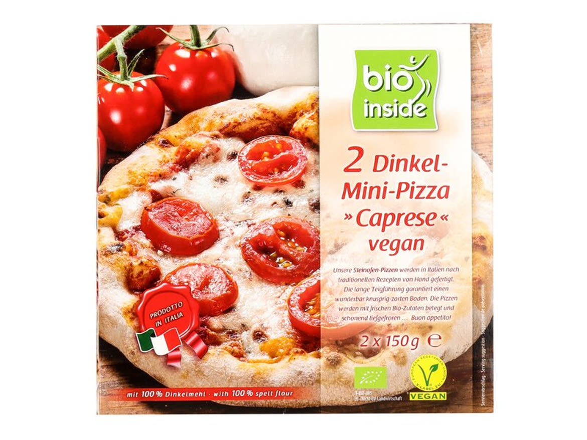BioInside Bio 2db fagyasztott tönköly mini-pizza Caprese vegán150g