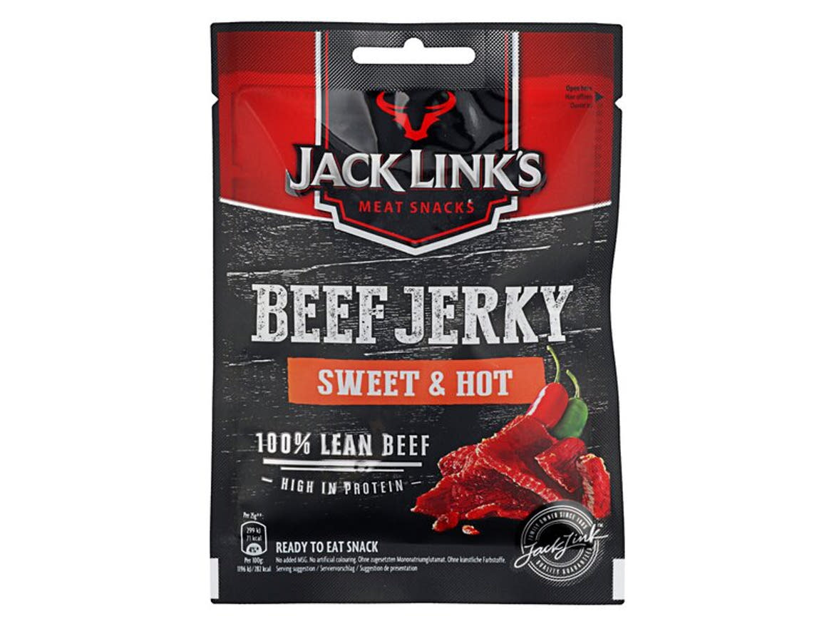 Jack Link's szárított marhahús szeletek (édes-csípős ízesítésű)