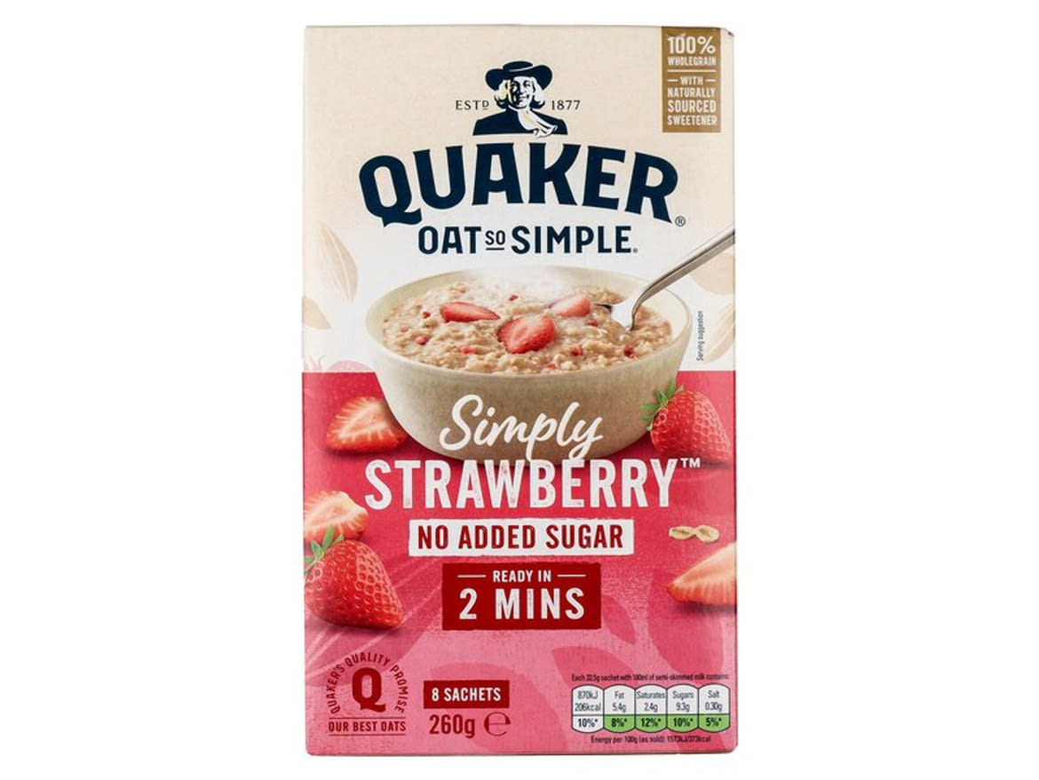 Quaker Oat So Simple instant epres zabkása hozzáadott cukor nélkül, édesítőszerrel