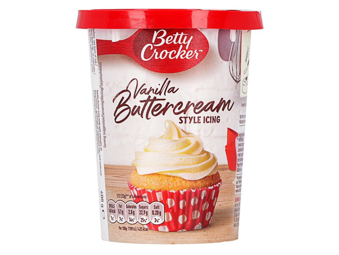 Betty Crocker vaníliás vajkrém jellegű tortabevonó
