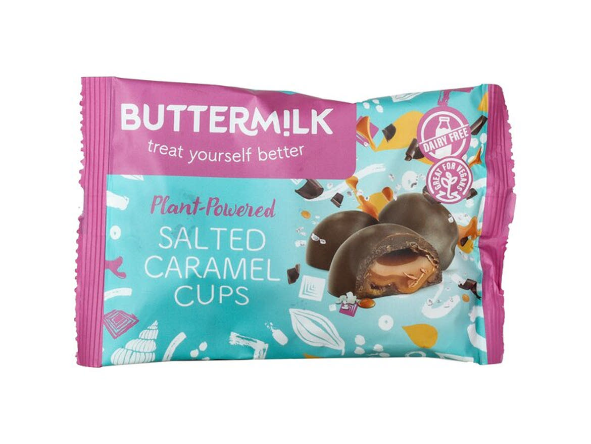 Buttermilk Vegán csokoládé korongok sós karamellás töltelékkel