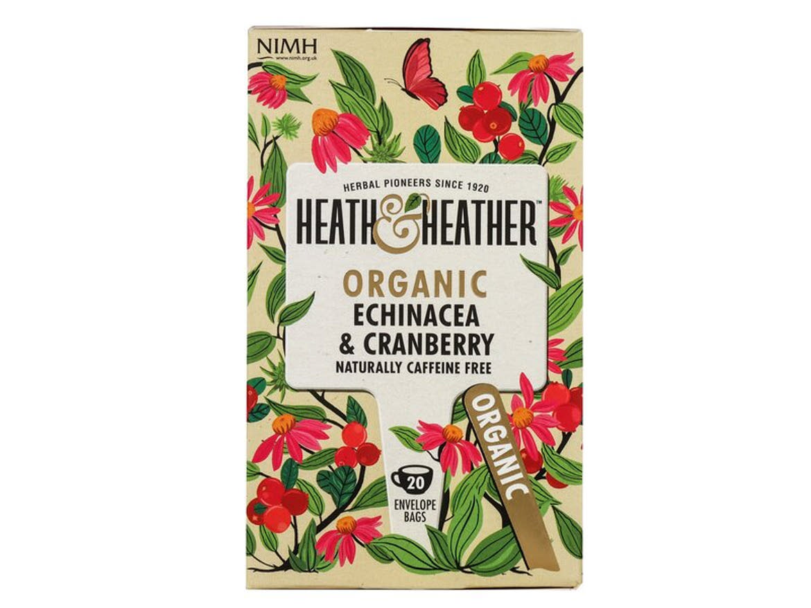 Heath & Heather bio echinacea és vörösáfonya tea 20 filter