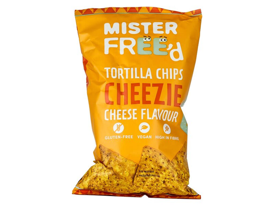 Mister Free’d Vegán sajtos ízesítésű tortilla chips