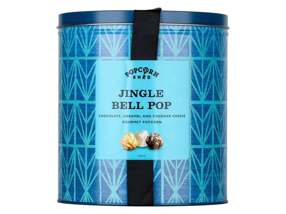 Popcorn Shed Jingle Bell fémdobozos popcorn mix