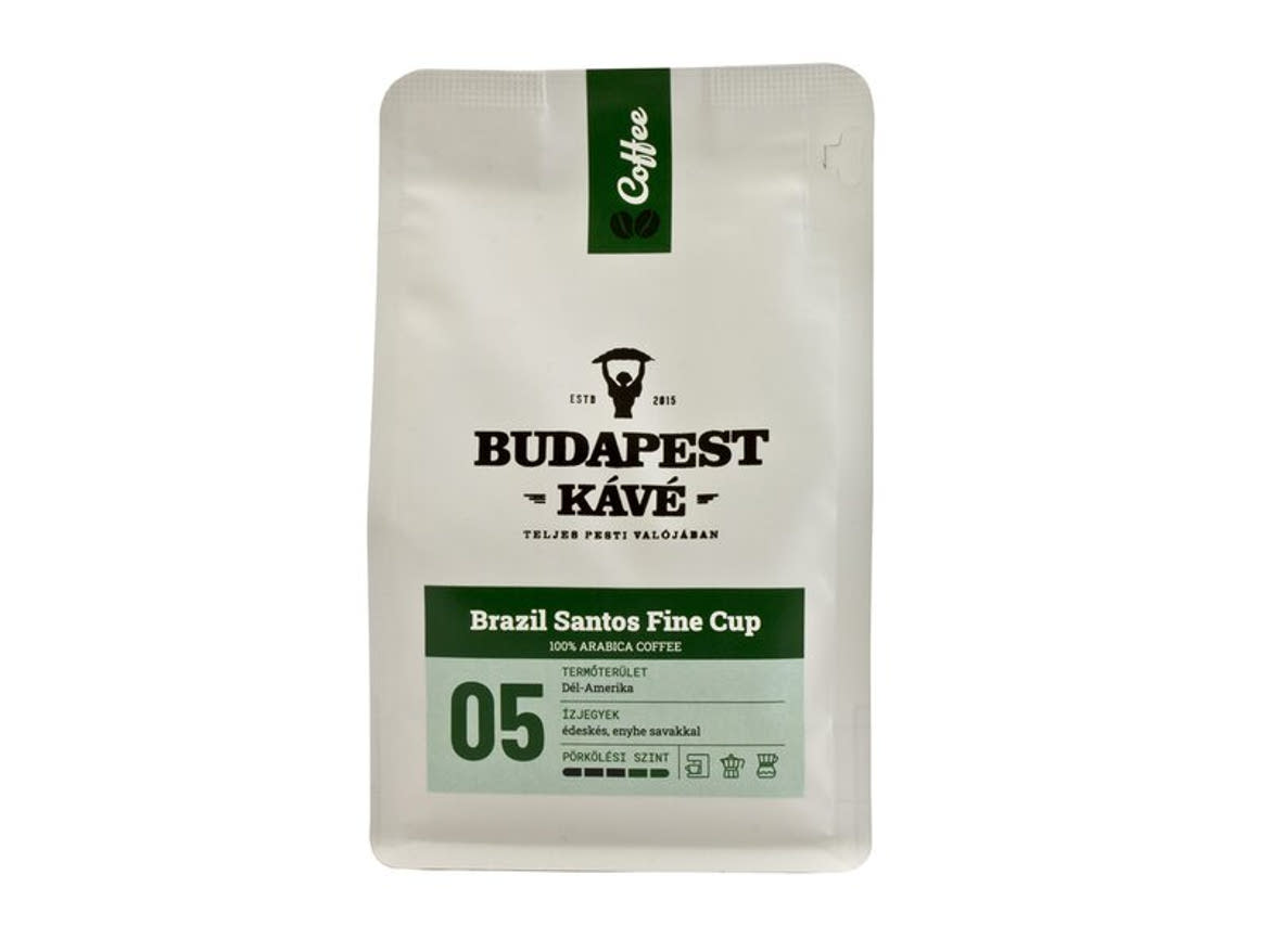 Budapest Kávé Brazil Santos Fine Cup szemes kávé