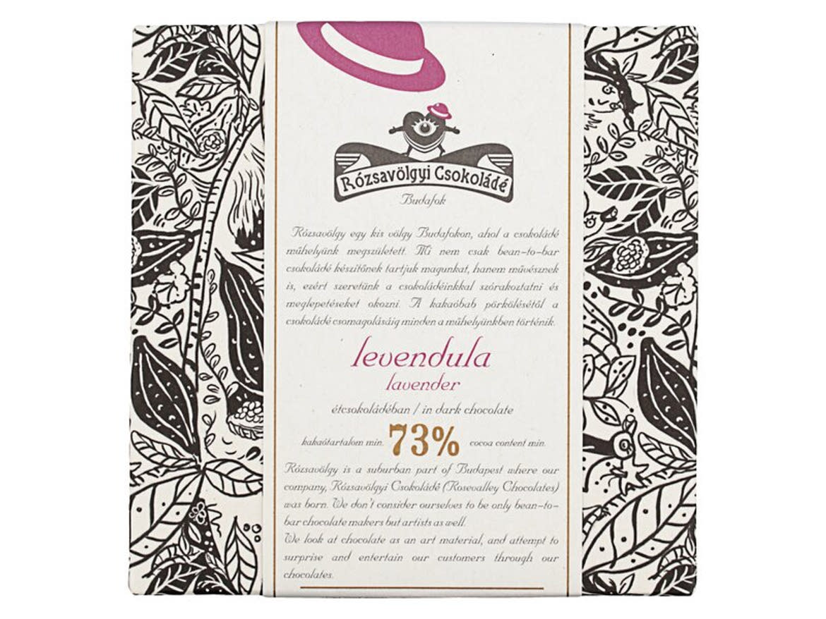 Rózsavölgyi 73%-os levendulás csokoládé tábla 70g