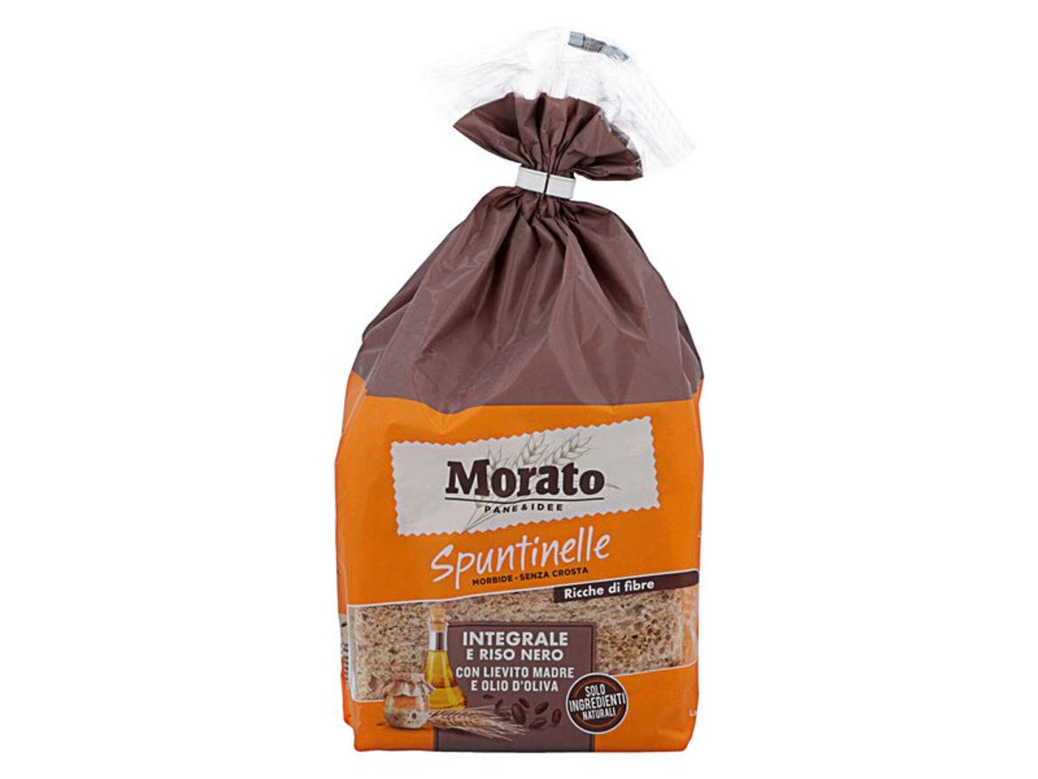 Morato Spuntinelle olasz héj nélküli kenyér teljes kiőrlésű lisztből, fekete rizzsel