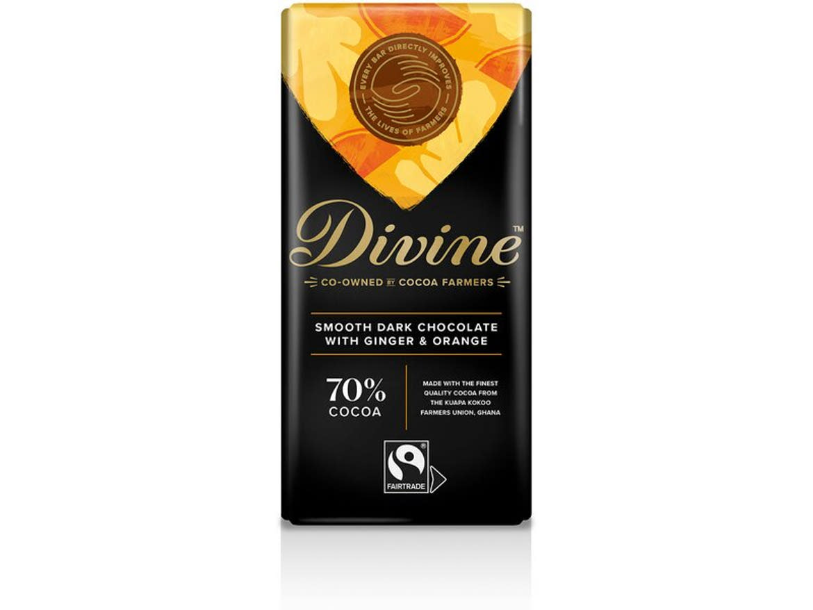 Divine Étcsokoládé gyömbérrel és narancsal 70%