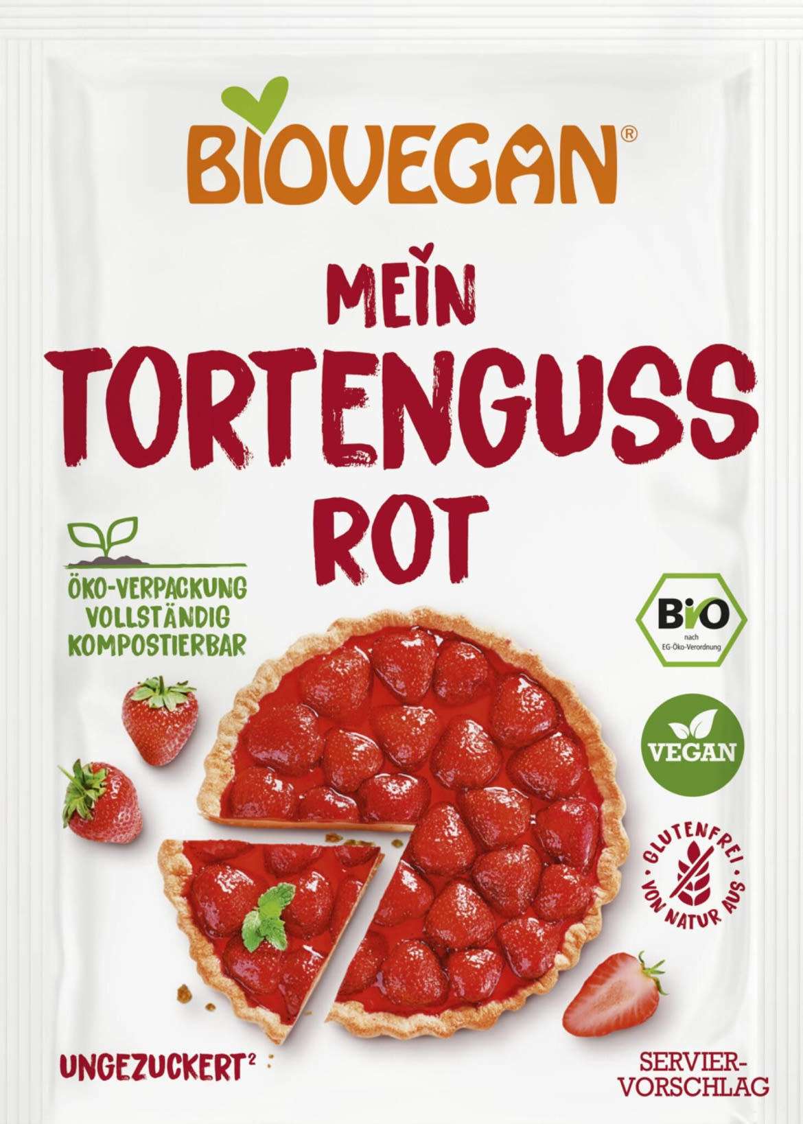 BioVegan Bio, vegán, gluténmentes tortamáz - piros 2x7 g