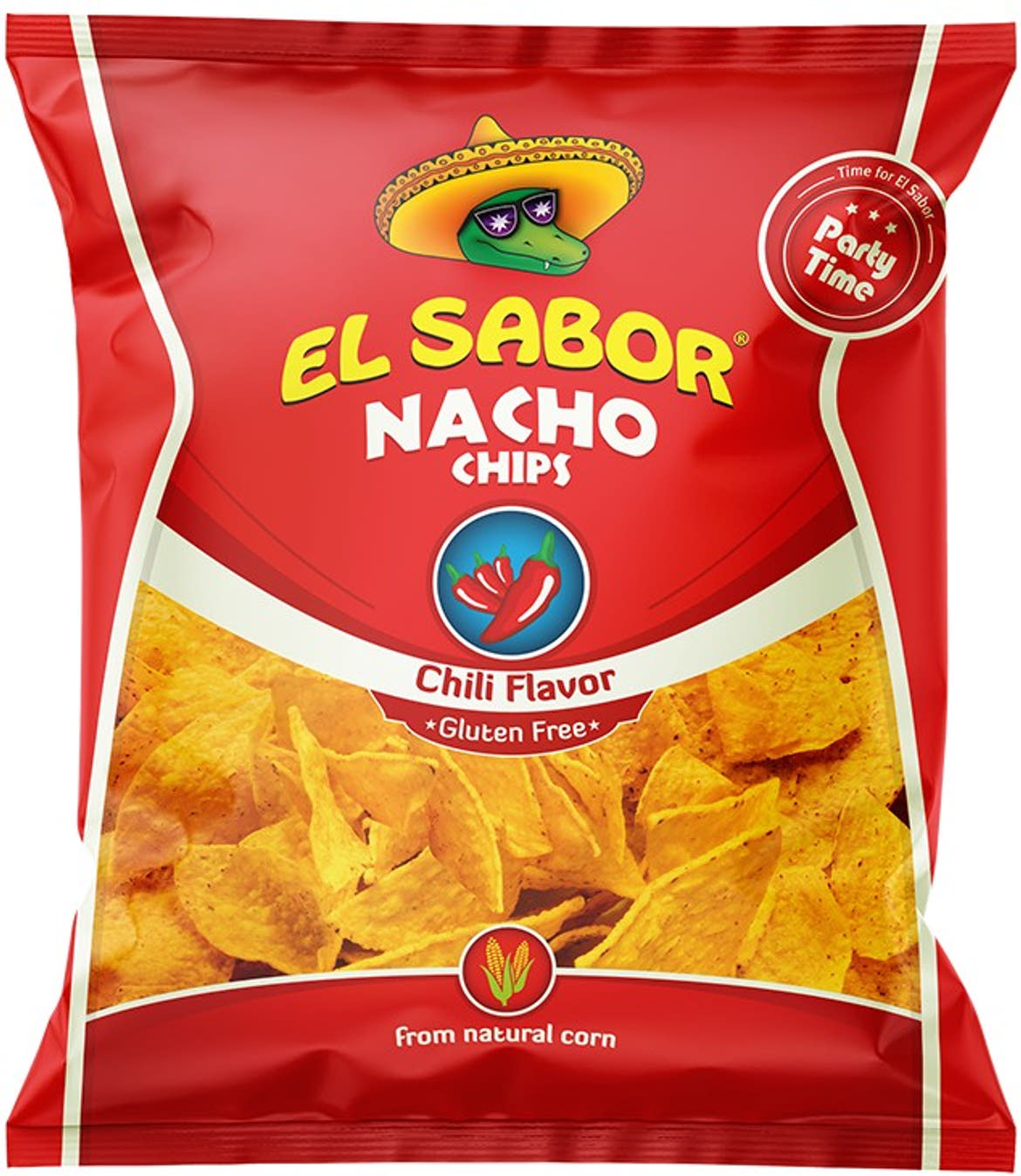 EL SABOR gluténmentes Nacho chips chilis ízesítéssel