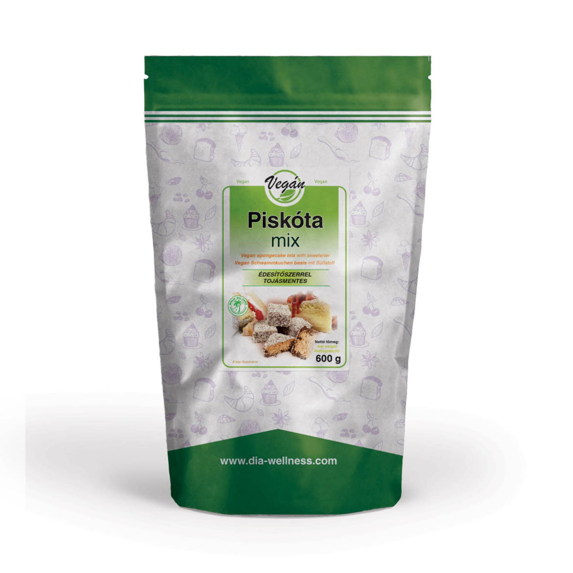 Dia-Wellness vegán, gluténmentes piskóta mix