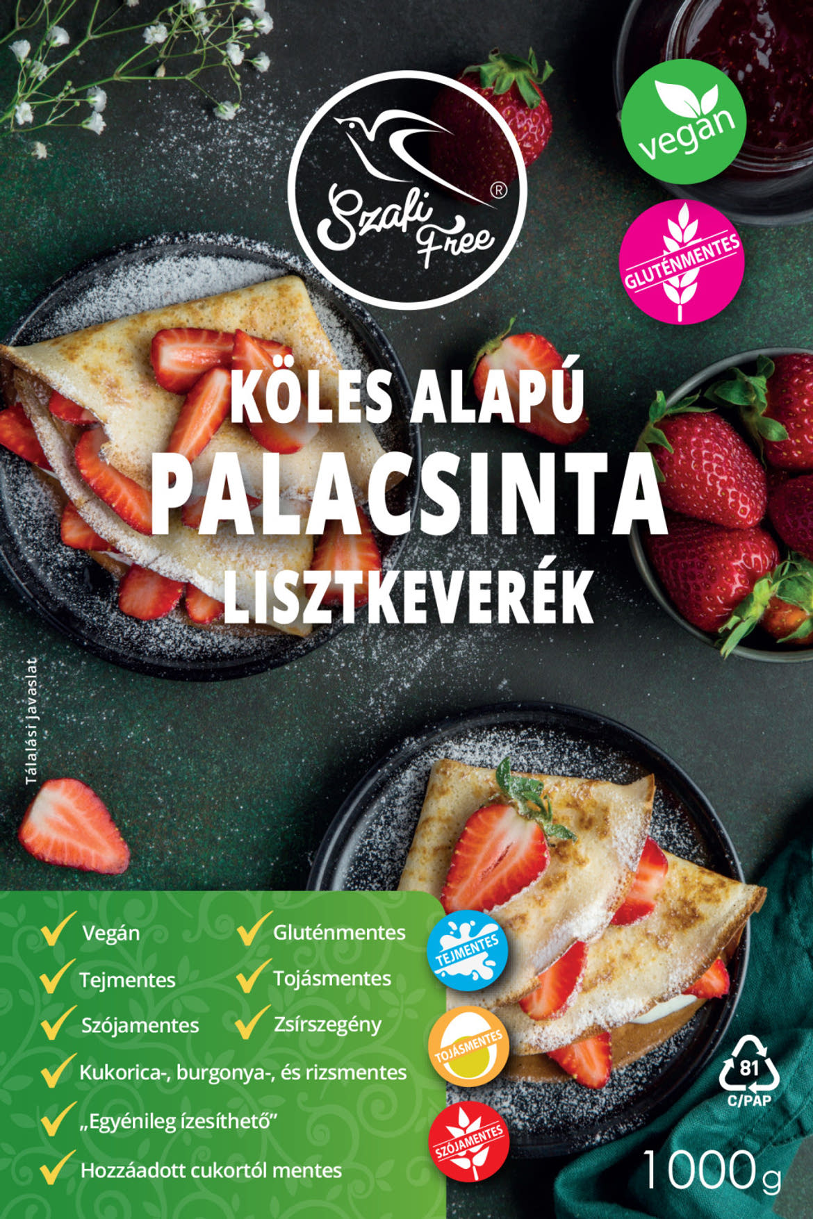 Szafi Free köles alapú palacsinta lisztkeverék