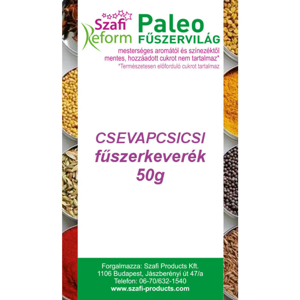 Szafi Reform Paleo, gluténmentes csevapcsicsi fûszerkeverék