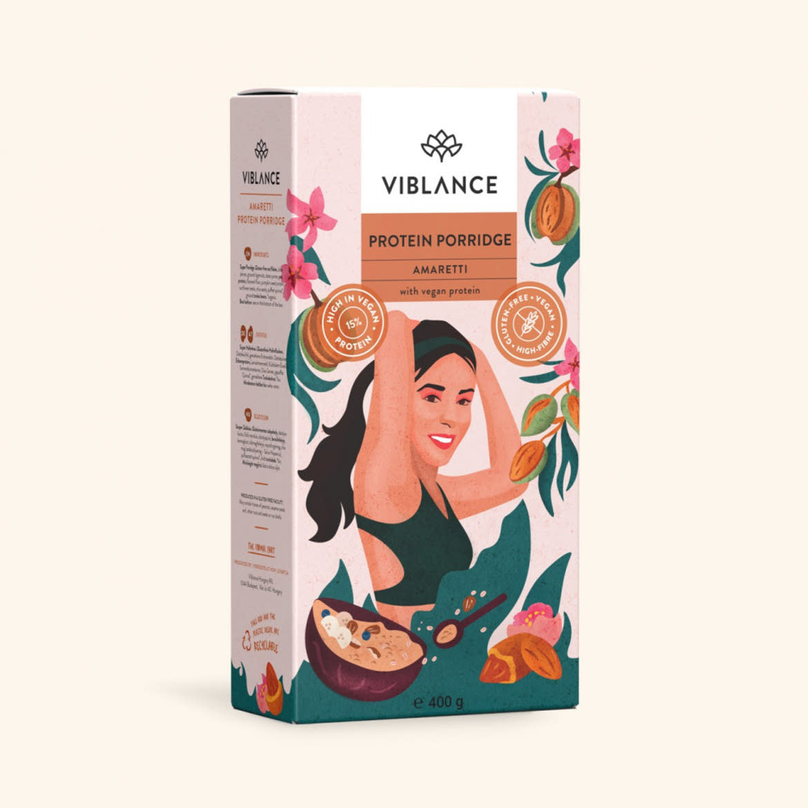 Viblance vegán, gluténmentes Amaretti proteinkása