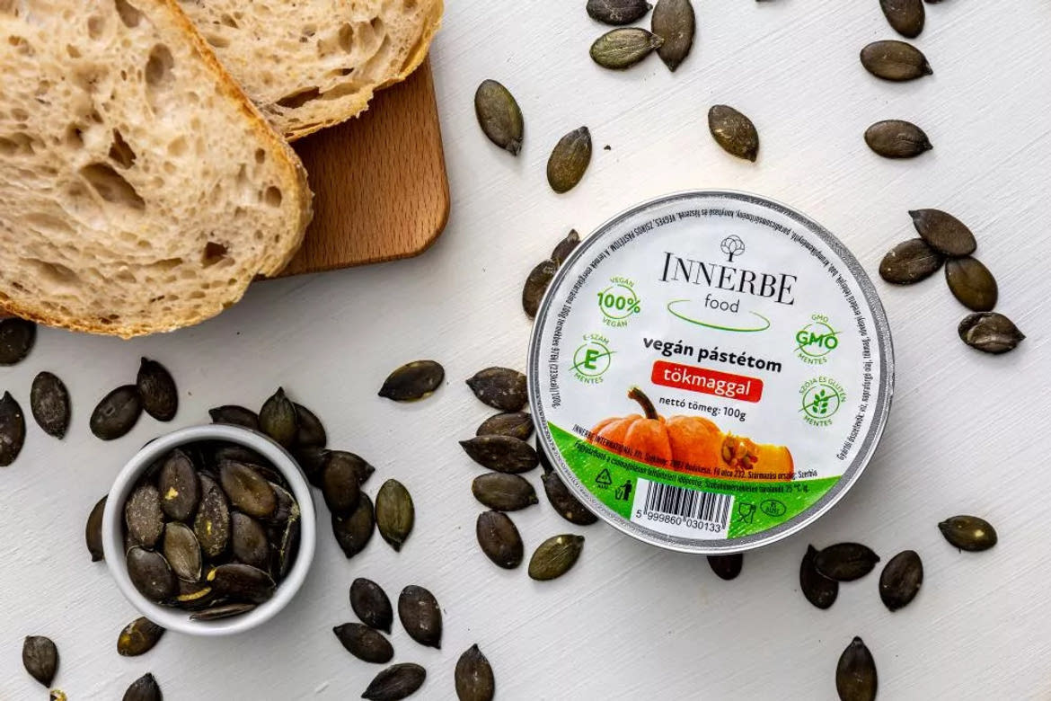 Innerbe vegán, gluténmentes pástétom tökmaggal