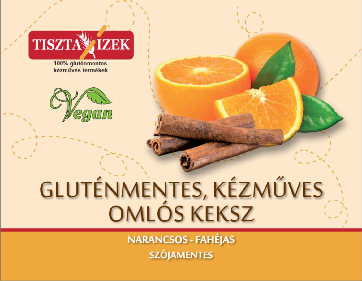 Tiszta Ízek glutén-és cukormentes narancsos-fahéjas keksz