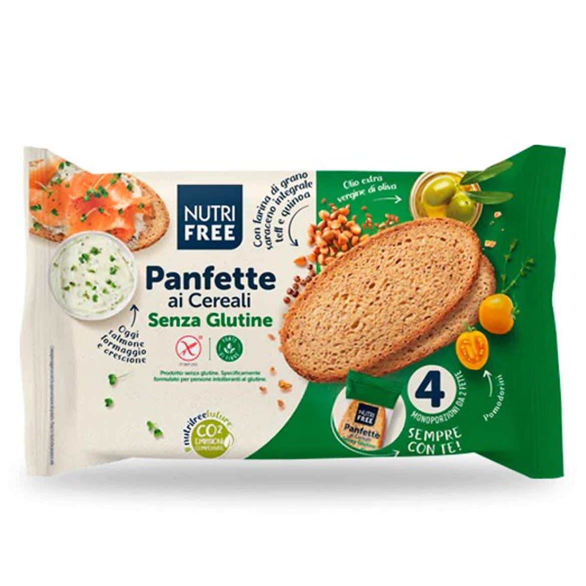 Nutri Free Panfette Rustico Multicereale gluténmentes barna szeletelt kenyér