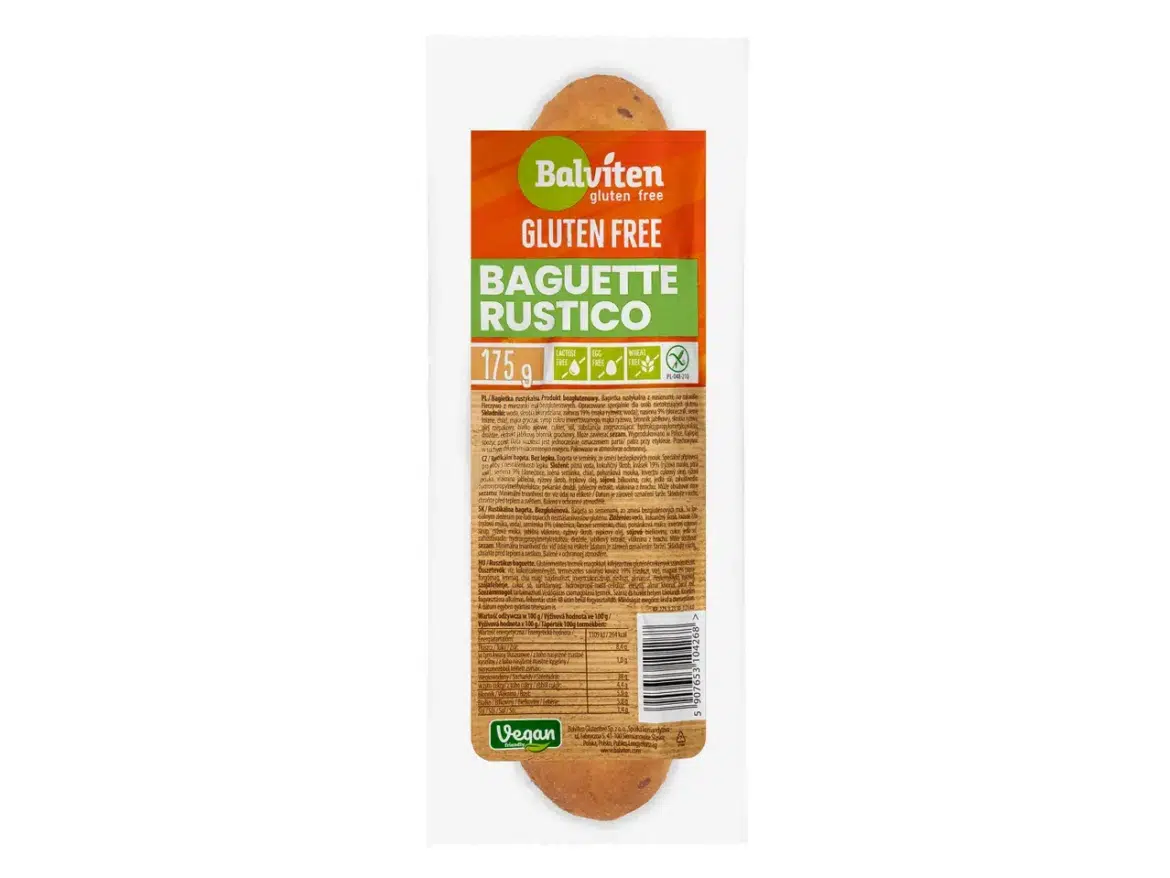 Balviten gluténmentes Rusztikus Magvas Baguette
