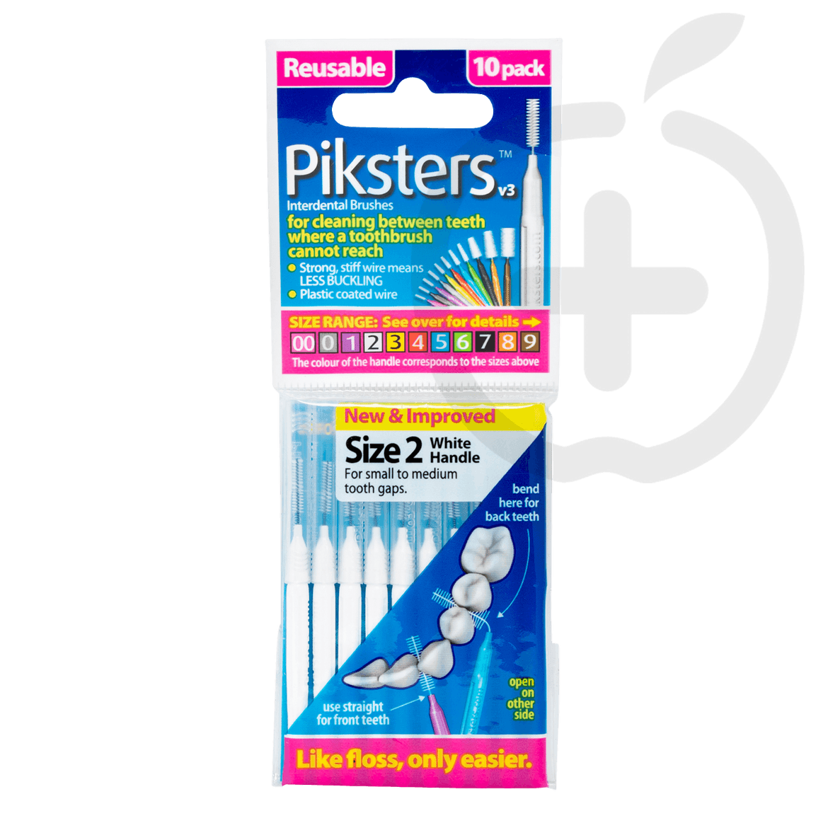 Piksters fogköztisztító kefe 2-es méret fehér