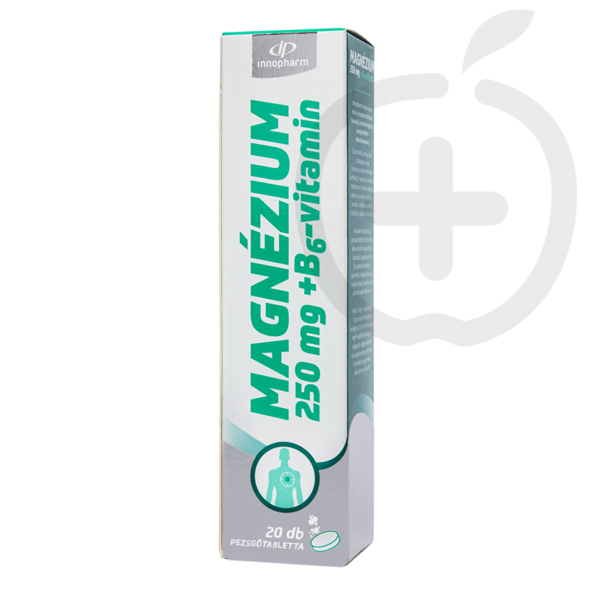 Innopharm Magnézium 250 mg +B6-vitamin barack ízű pezsgőtabletta 20 db