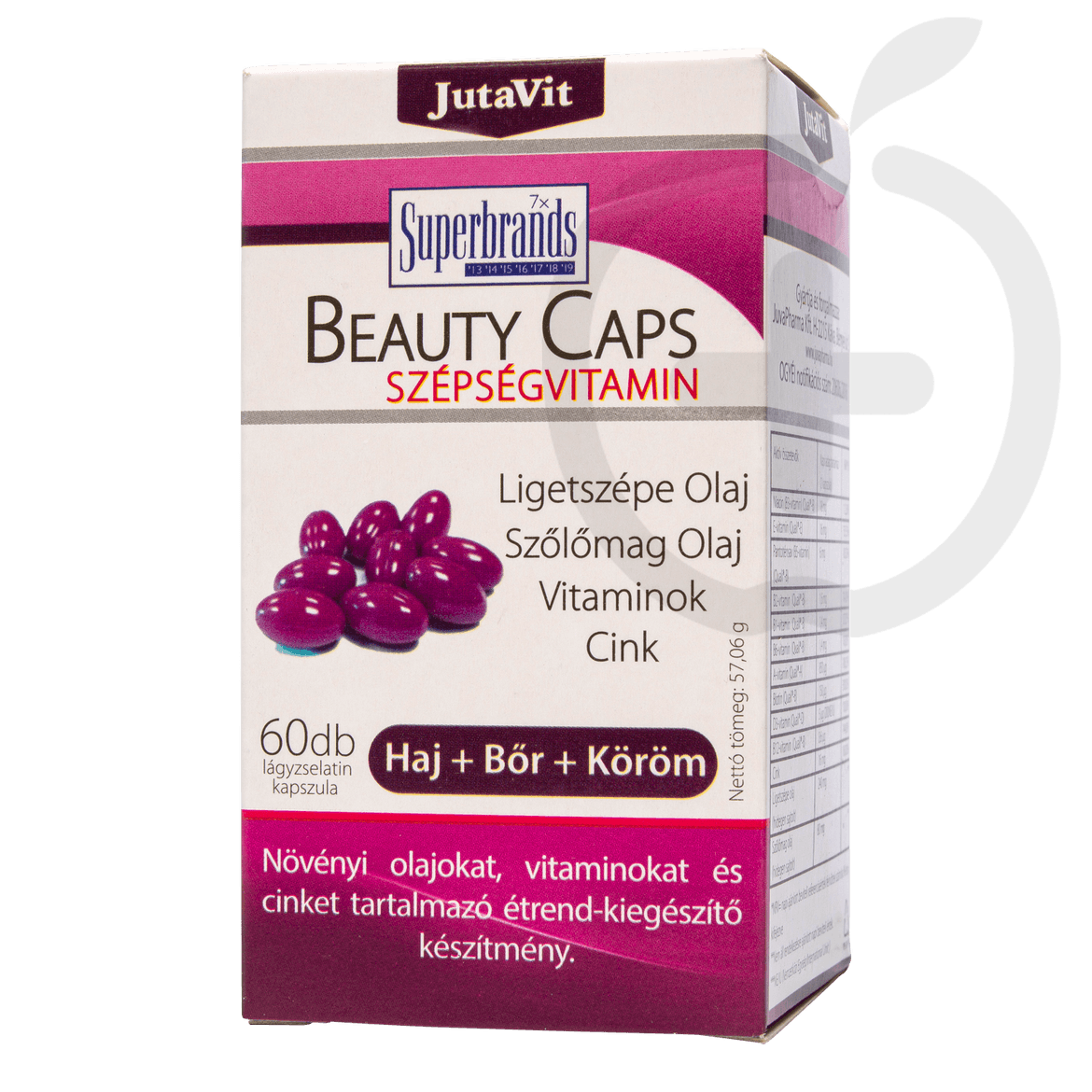Jutavit Beauty Caps szépségvitamin lágy kapszula 60 db