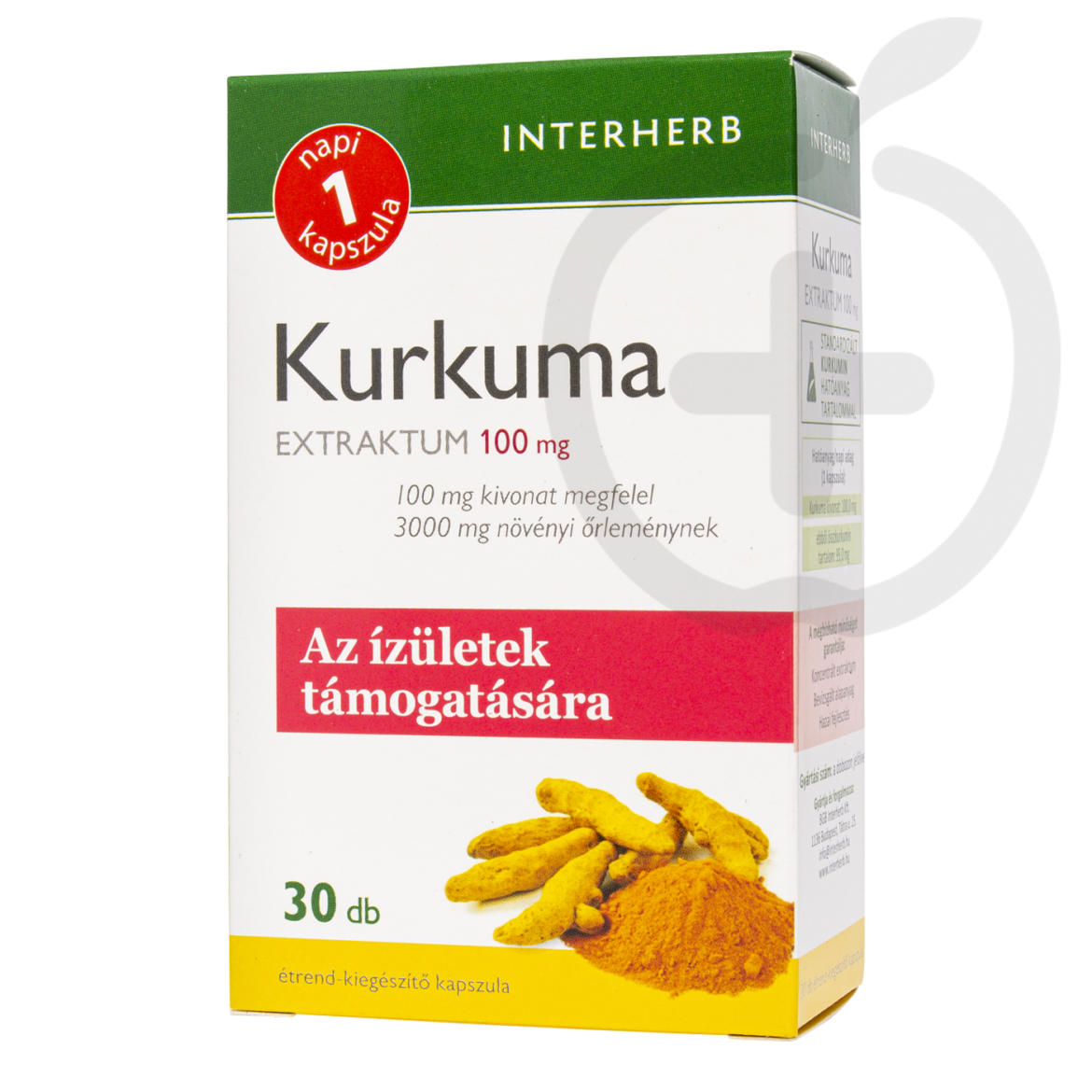 Interherb "Napi 1" Kurkuma extraktum 100 mg kapszula 30 db