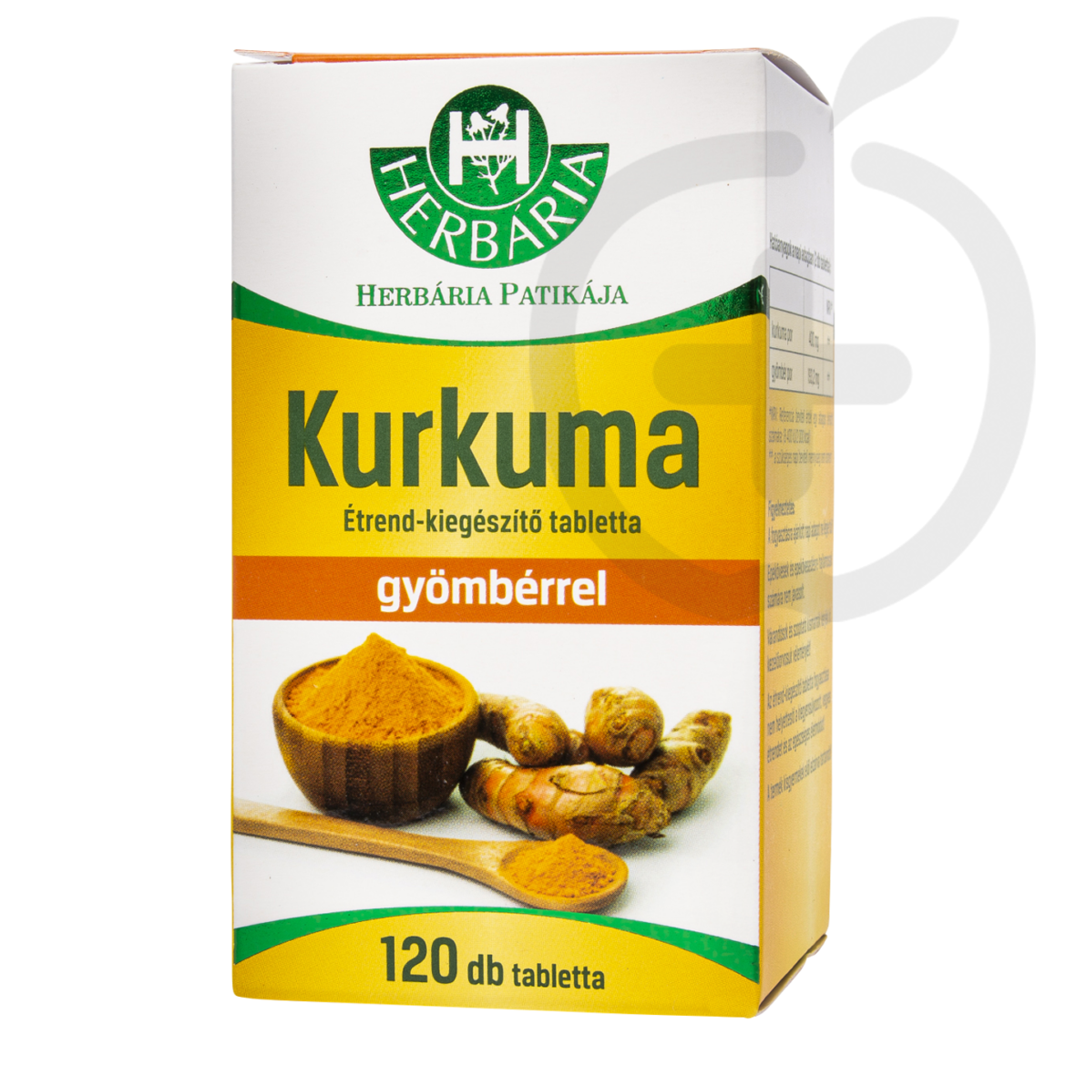 Herbária Kurkuma tabletta gyömbérrel
