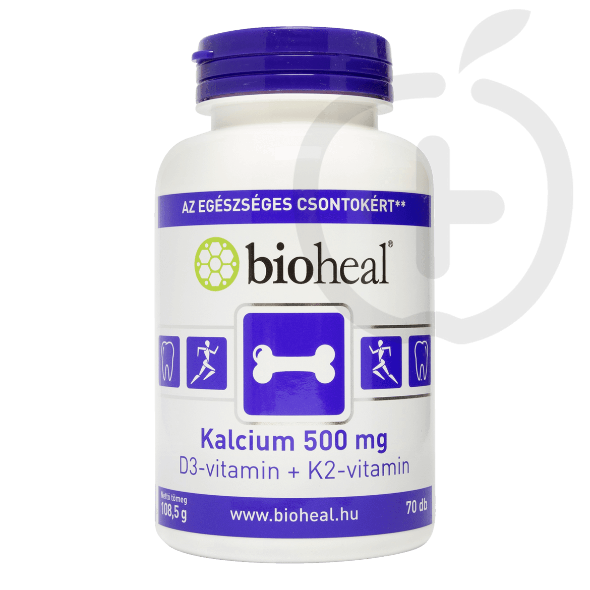 Bioheal Kalcium 500 mg +D3-vitamin +K2-vitamin filmtabletta