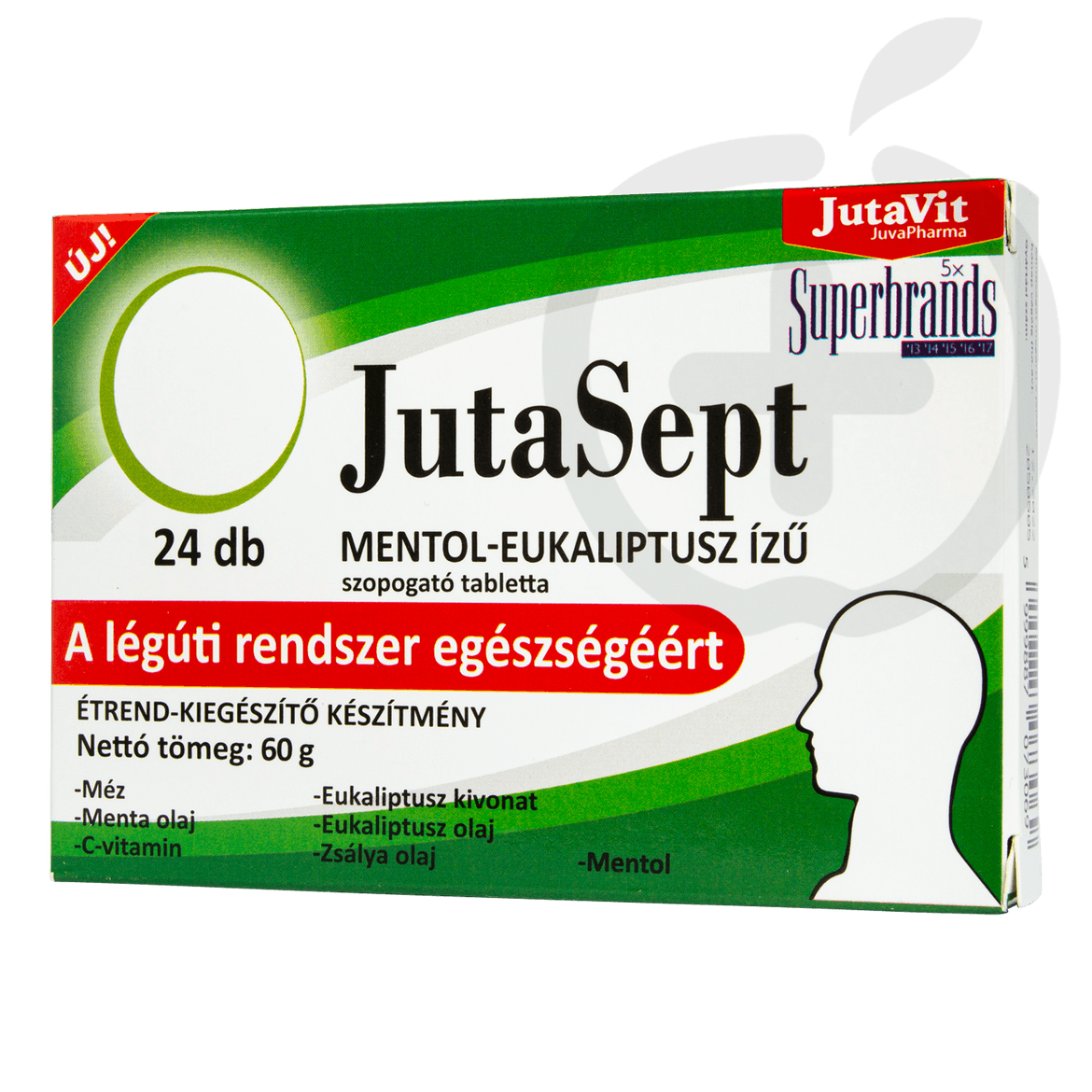 JutaVit Jutasept szopogató tabletta mentol-eukaliptusz ízű