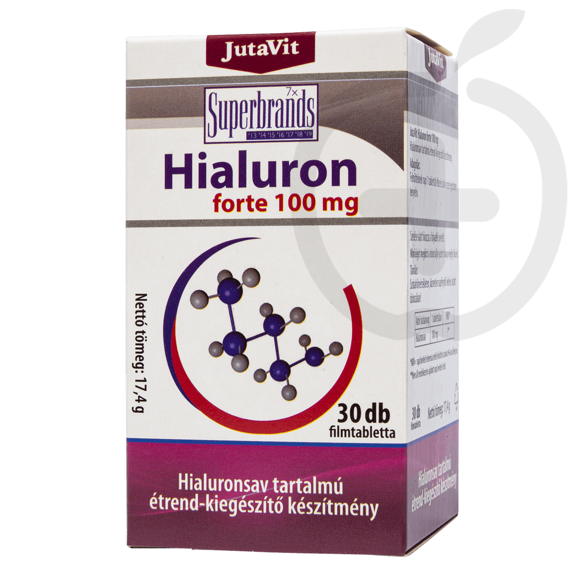 Jutavit Hialuron Forte 100 mg étrend-kiegészítő filmtabletta