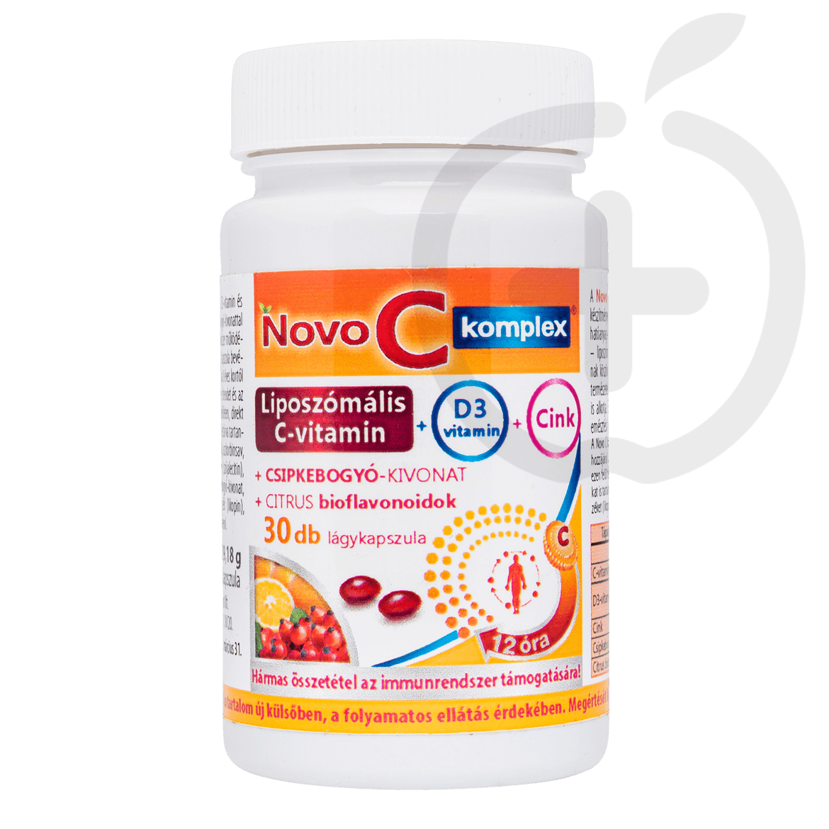 Novo C Komplex liposzómás C-vitamin +D3-vitamin +Cink kapszula 30 db