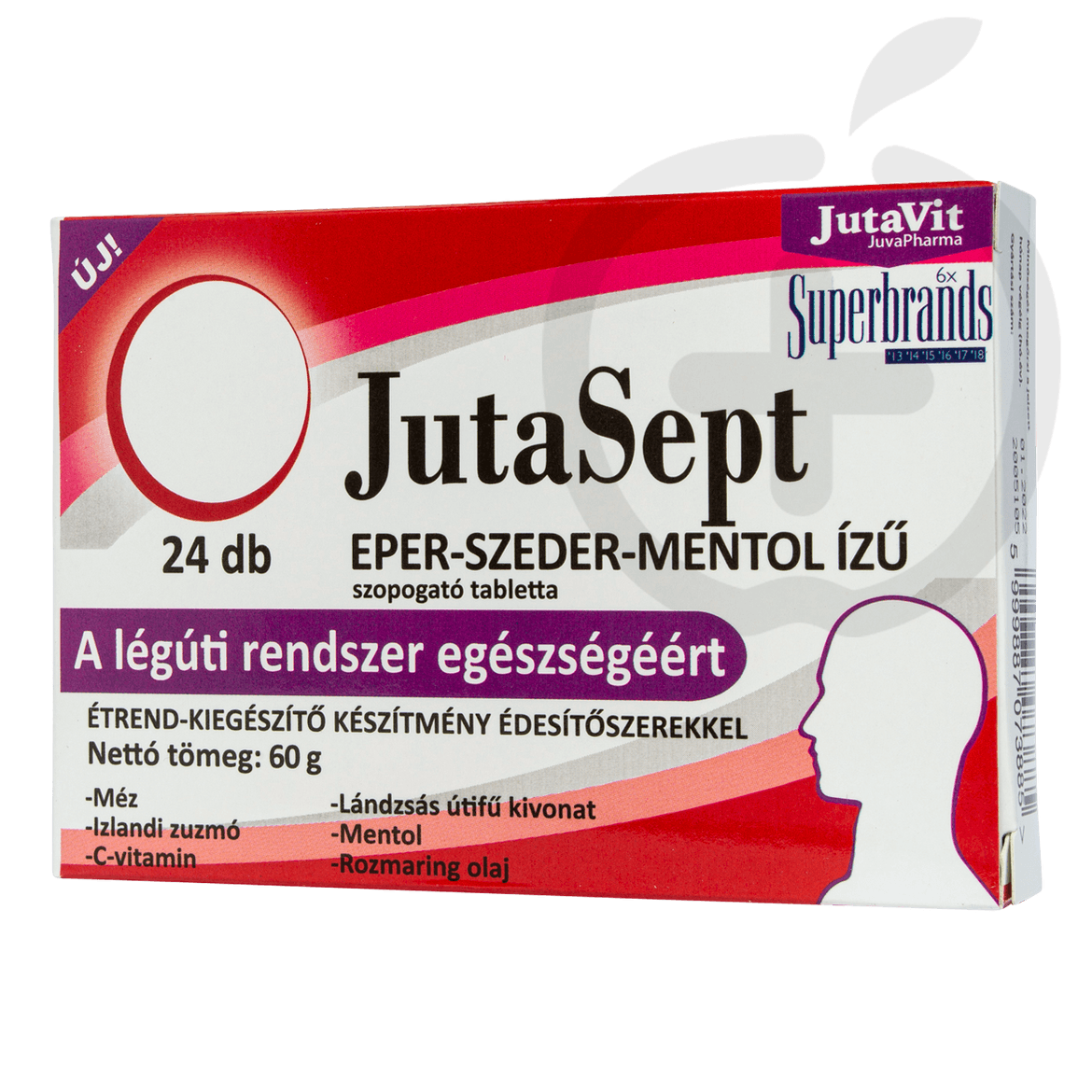 Jutavit Jutasept eper-szeder-mentol ízű szopogató tabletta