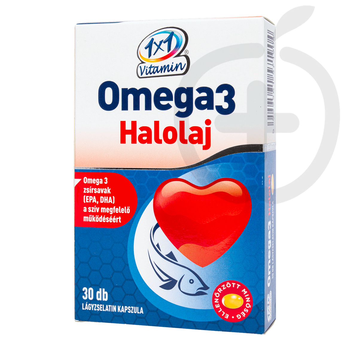 1x1 Vitamin Omega3 Halolaj étrend-kiegészítő lágyzselatin kapszula