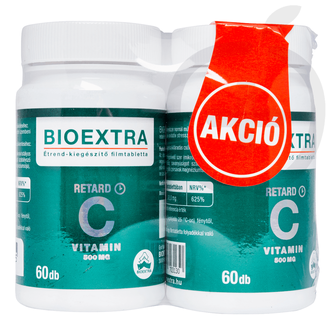 Bioextra C-vitamin 500 mg retard filmtabletta 2 x 60 db